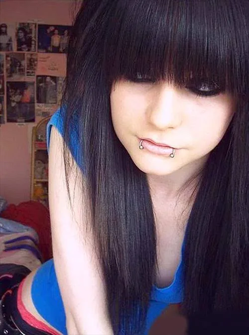 Black Stright Long Haircut