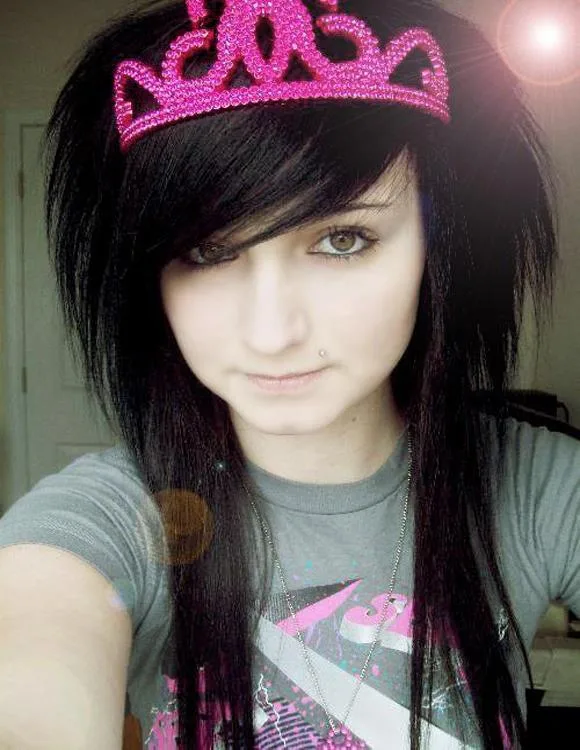 Voluminous Black Emo Haircuts