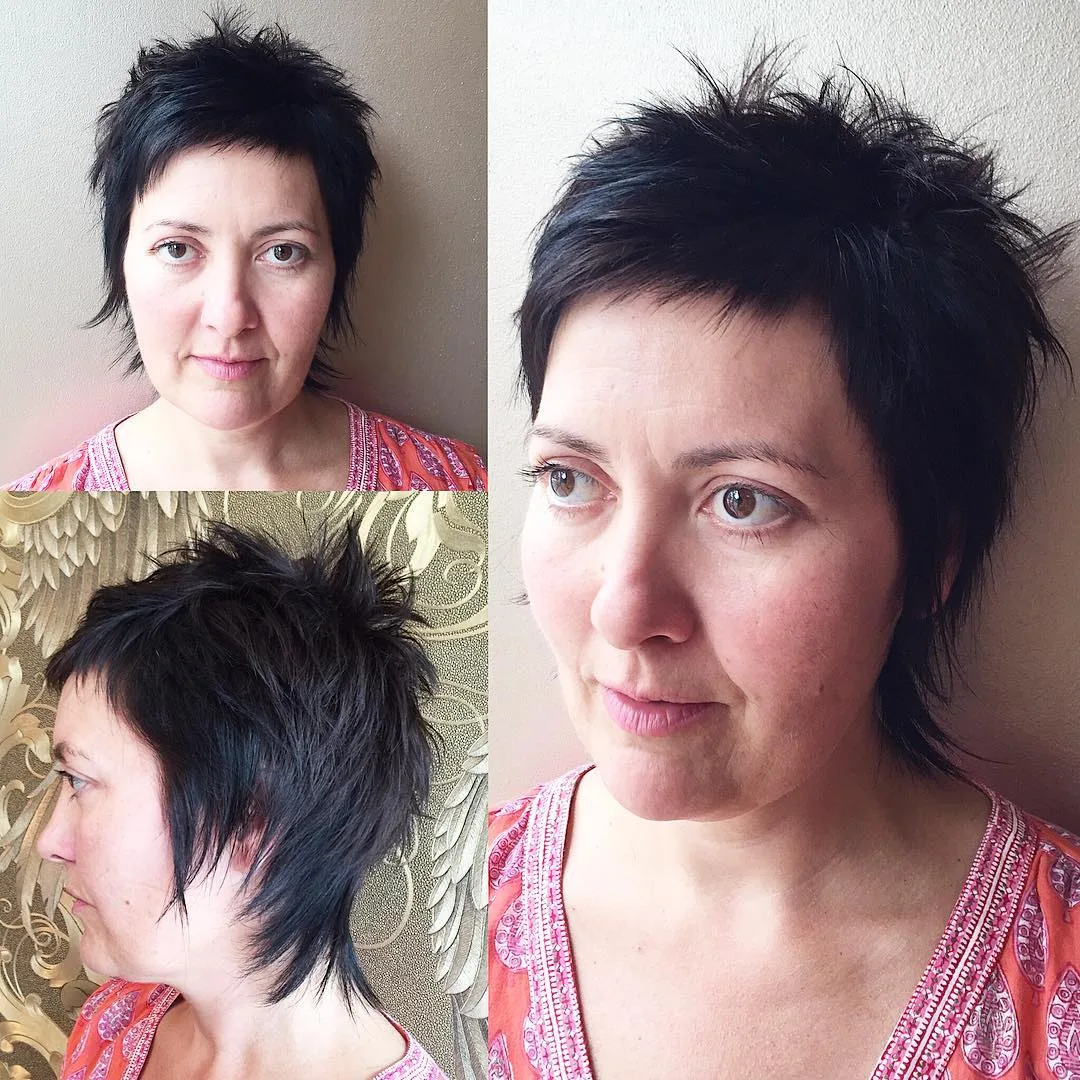 Baby Bang Short Shag Hair Style