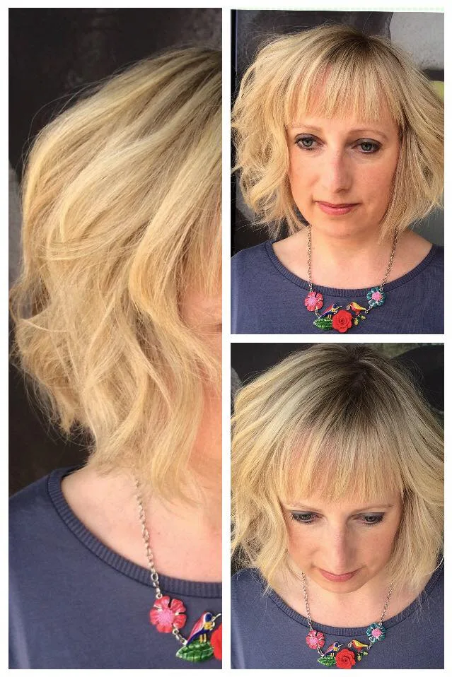 Blonde Shag haircut-2