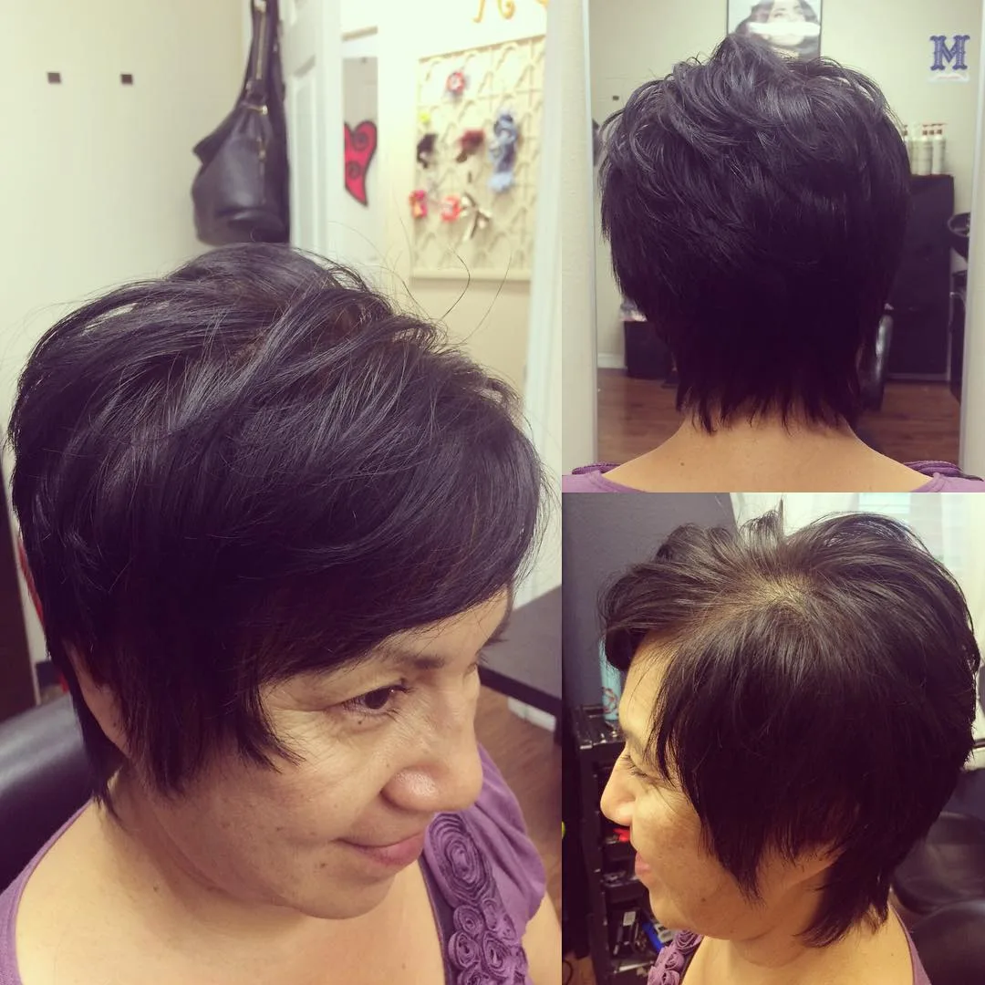 Textured Cut Short Shag Hair Style