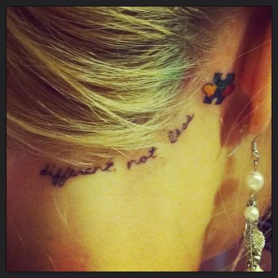Autism Hairline Tattoo