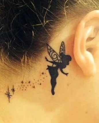Beautiful Disney Hairline Tattoo