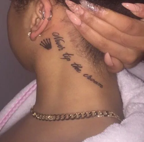 Crown Hairline Tattoo