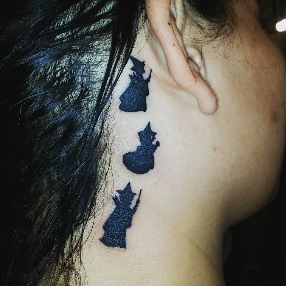 Fairies Tattoo On Hairline