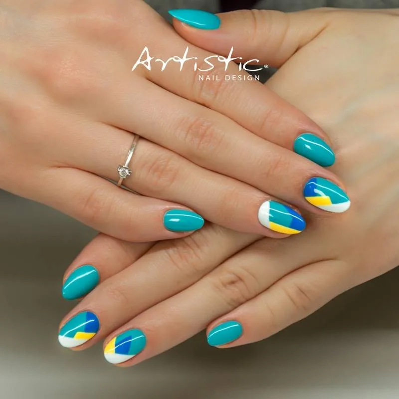 Gorgeous Blue Artistic Nails
