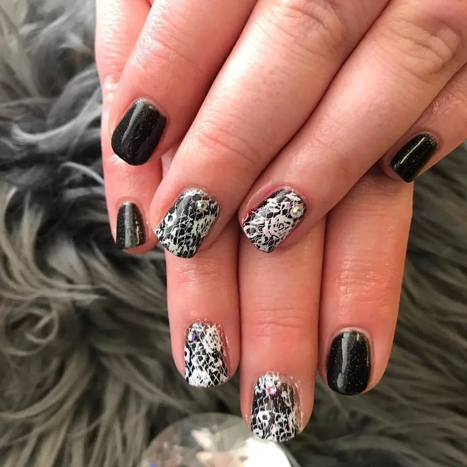 Marvelous Black Artistic Nails
