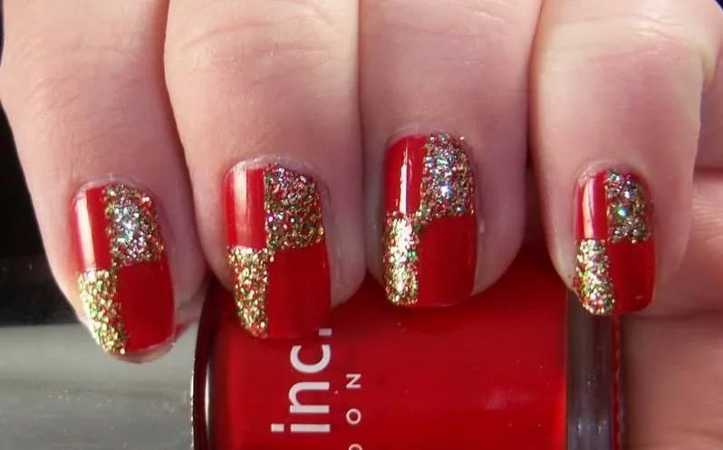 Red Glitter Nails