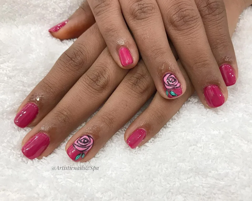 Rose Artistic Nails