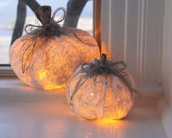 Fancy Paper Pumpkin Halloween Decoration