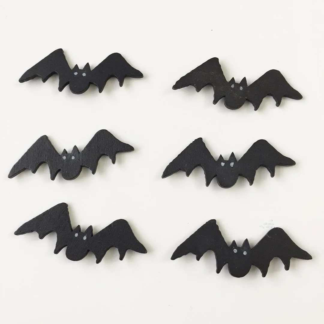 Handmade Bats on the wall. Pic by bake.craft.create