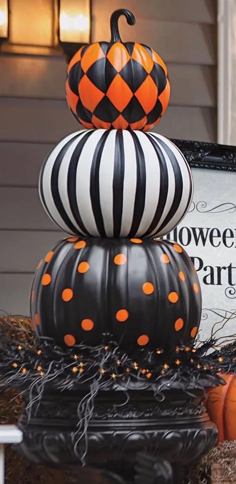 Stack All Beautifully Decorated Pumpkins