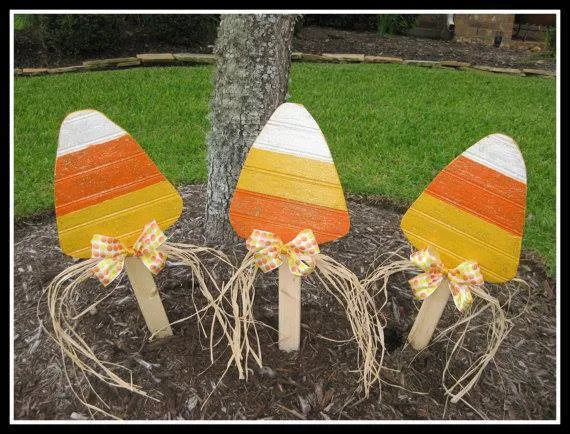 Lawn Is Decorated On Fall