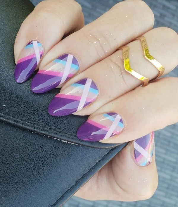 Adorable Stripes Nails