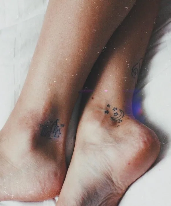Awesome Disney Castle Tattoo On Ankle