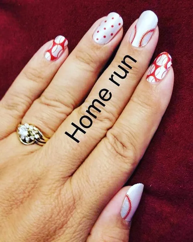 Baseball Lovers Nail Design