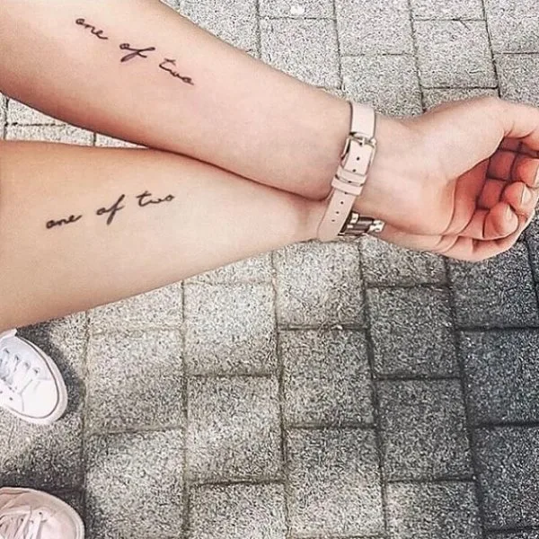 Best Matching Sister Tattoo Design