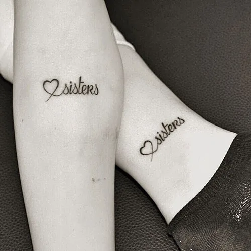 Cute Sister Tattoo Design