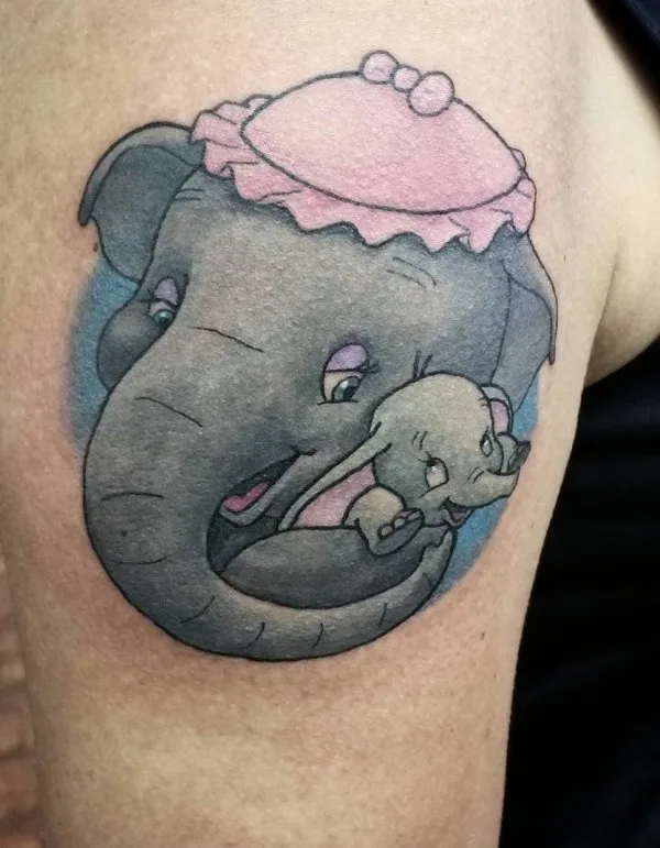 Mother Daughter Elephant Tattoo
