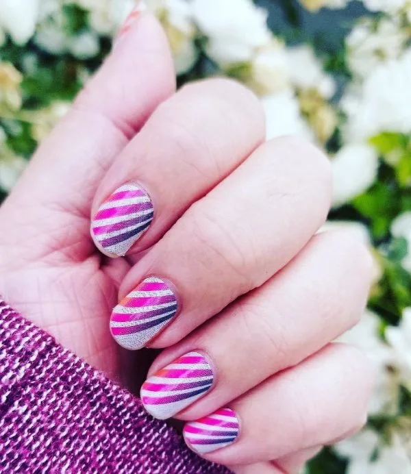 Ombre Stripes Nails