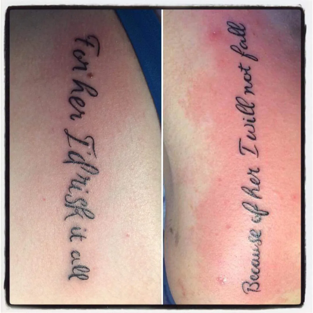 Quote Tattoo Idea For Sisters
