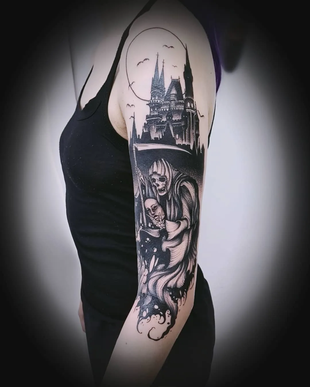 Astonishingly designed tattoos for the sleeve. Creepy Tattoo Ideas