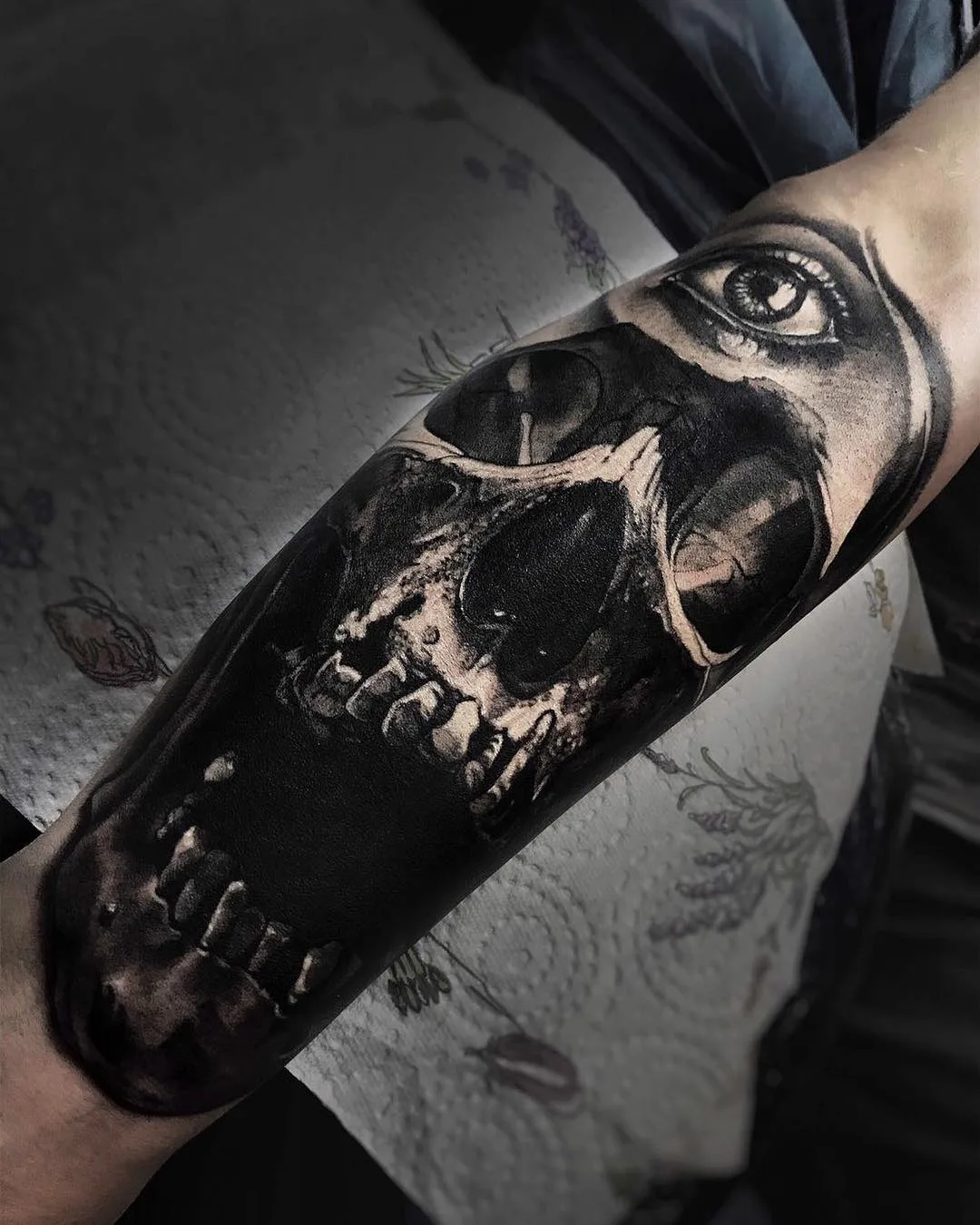 Awesome sleeve coverage tattoo design for the fierce look. Pic by zinoviev1984
