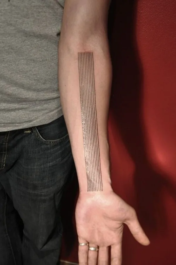 A Set Of Lines Drawn On Hand.