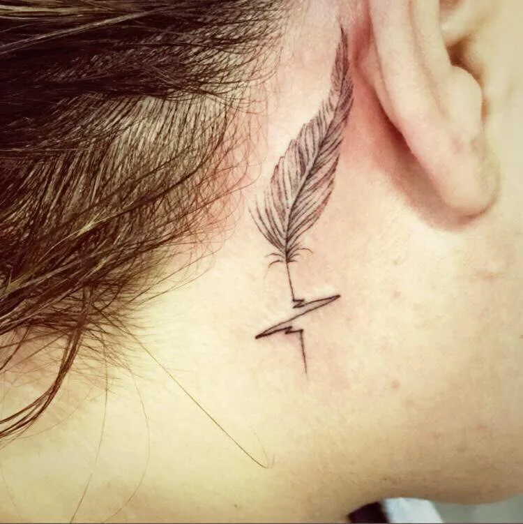 Feather Quill Drawing A Heartbeat.