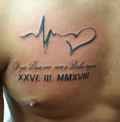 Heartbeat Tattoo By Skin Grave.