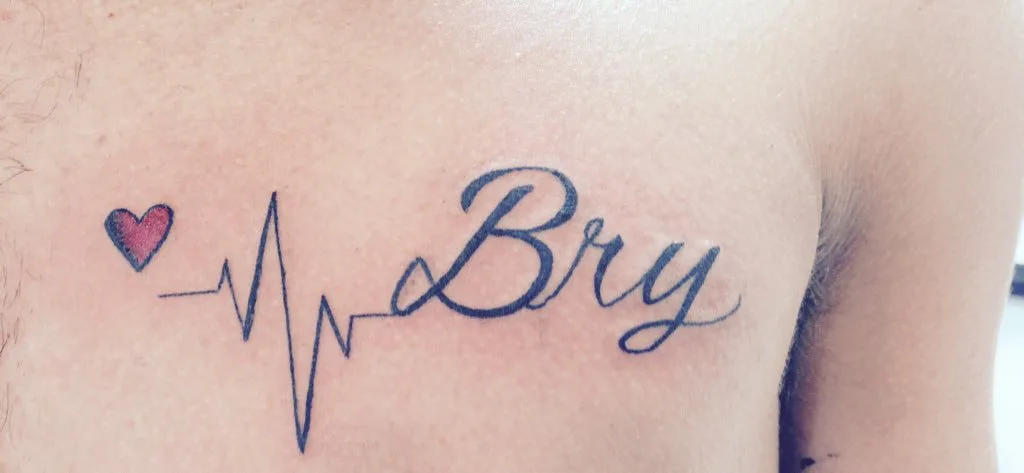 Incredible Heartbeat Tattoo.