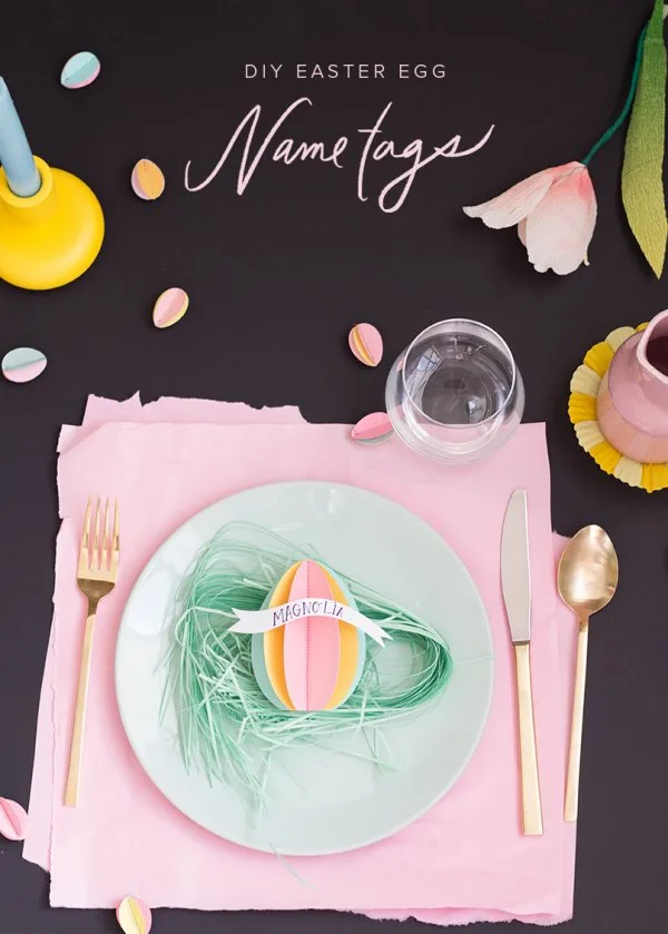 3D Easter egg name tag for family member.