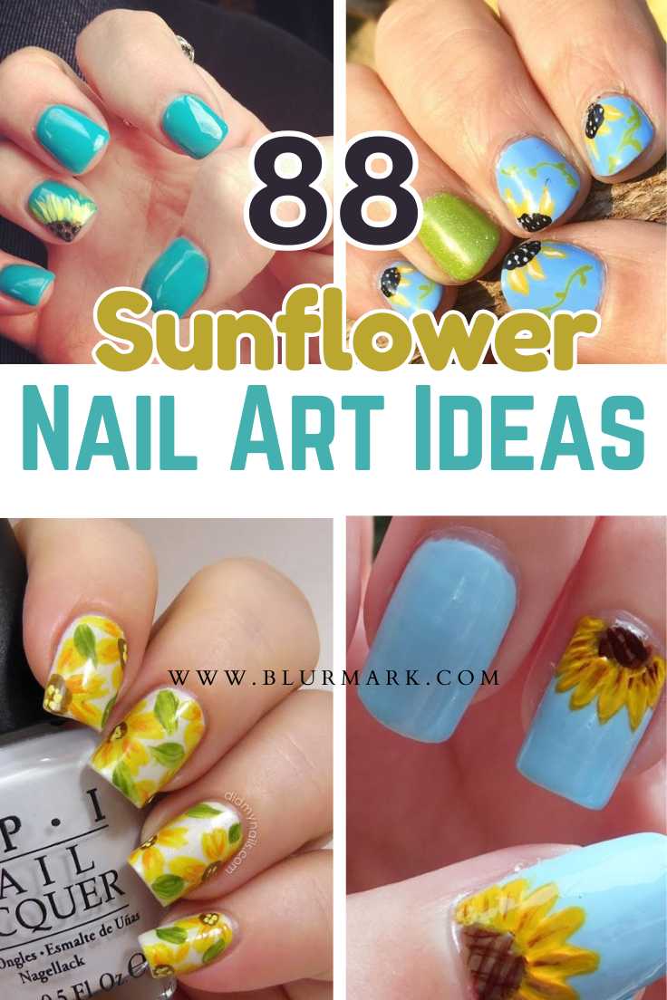 Sunflower Nail Art Design