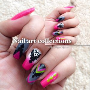 84 Cute & Colorful Tribal Nail Art Designs For Summer 2023