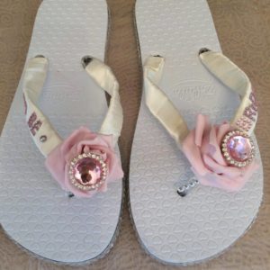 Beautiful, Sparkling Wedding Flip Flops