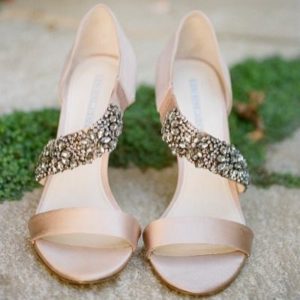 Dark Champagne Satin Wedding Heels