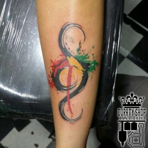 Colored Musical Tattoo