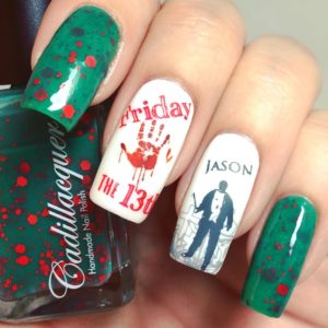 Friday the 13th nails. Pic by nailmagalerts