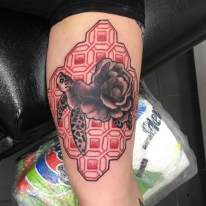 Geometric Patteren Tattoo On Arm