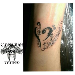 Musical Heart Tattoo