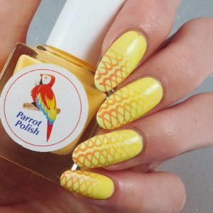 Peach And Lemon Radient Nails