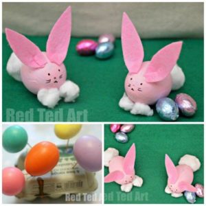 Pink Craft Bunny Easter Craft Decoration Ideas