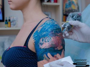 Sea Turtle Tattoo On Arm