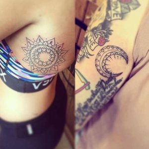 Boho Sun Tattoo On Back