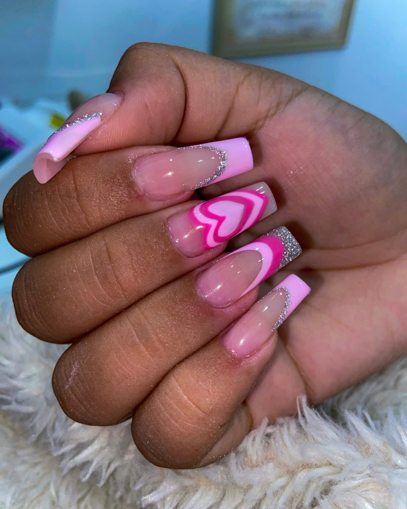 Crystal Clear: Pink Jewel Nails