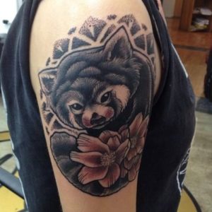 Cute Black Panda On Arm