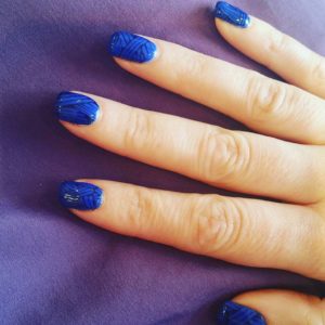 Electric Blue Nails