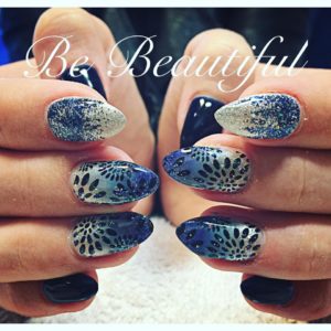 Preety Blue Nails