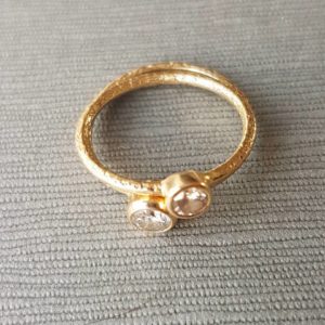 Doamond With Gold Rings