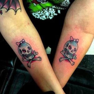 Matching Skull Tattoo Idea